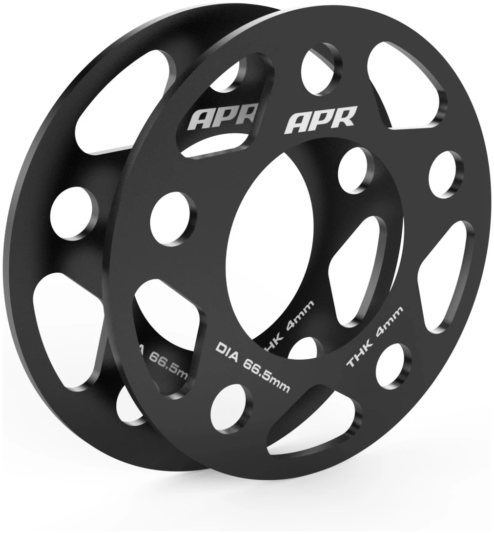 Kit de espaciadores de ruedas APR con pernos – 4 mm de espesor – CB de 66,5 mm – Pernos de 32 mm