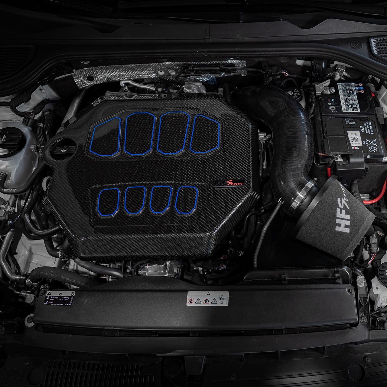 Tapa de motor de carbono HG Motorsport – EA888 Gen.4 (Golf 8 GTI/CS/R, Audi S3 8Y, Formentor)