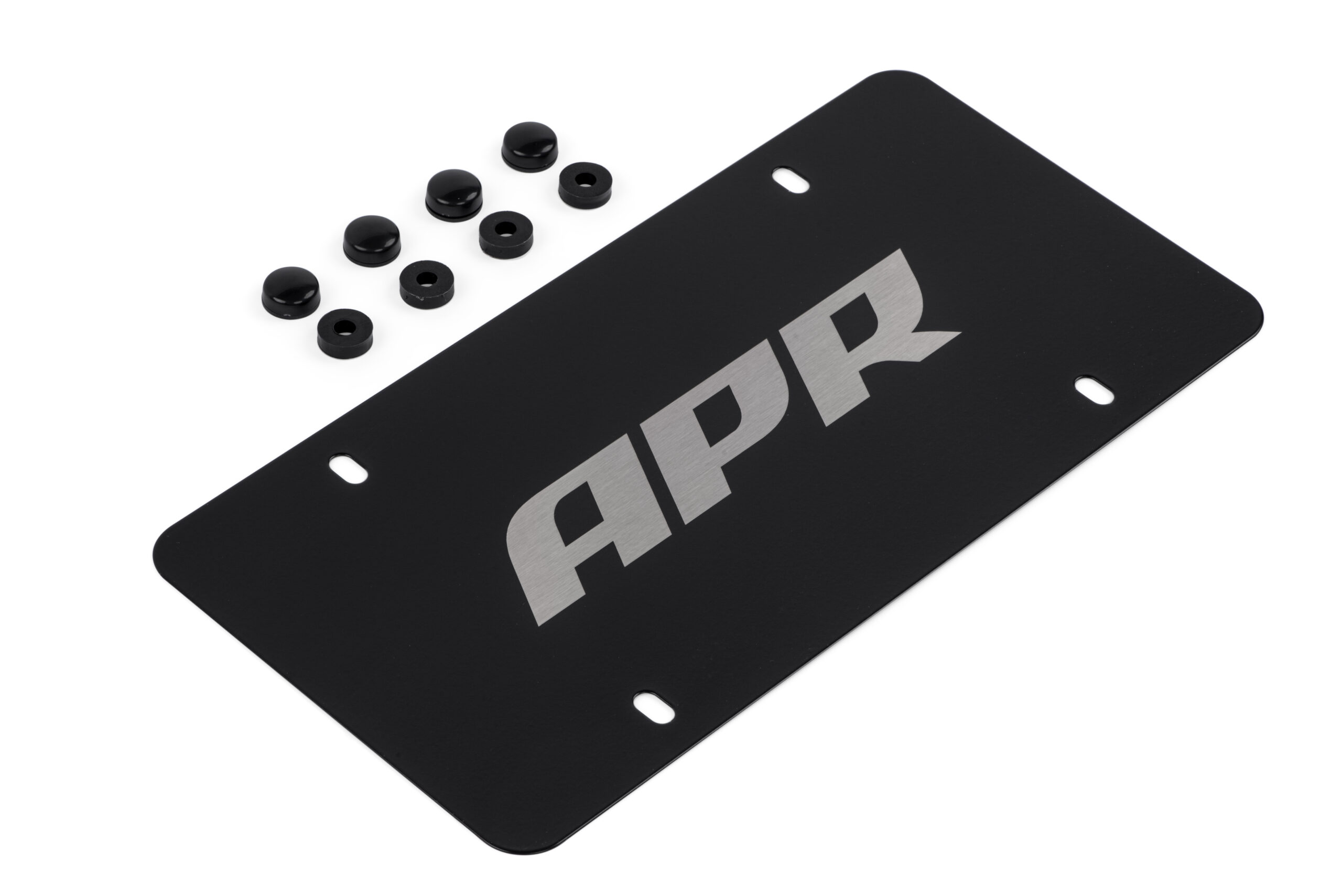 Placa de matrícula APR – Plata sobre negro