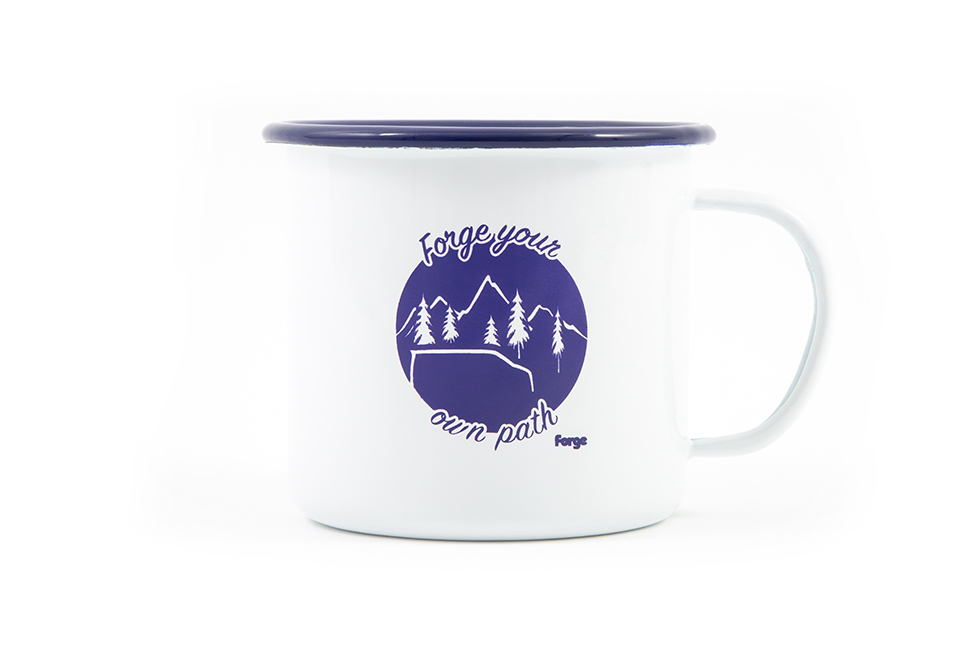 Taza de camping esmaltada retro Forge