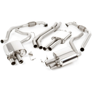 Milltek SSXAU691 — cat-back resonado para Audi S5 B9 · ovales pulidas