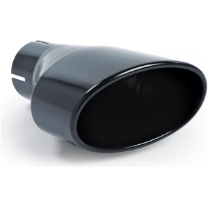Milltek MSTIP145 — cola oval negra Cerakote derecha 150 × 95 mm